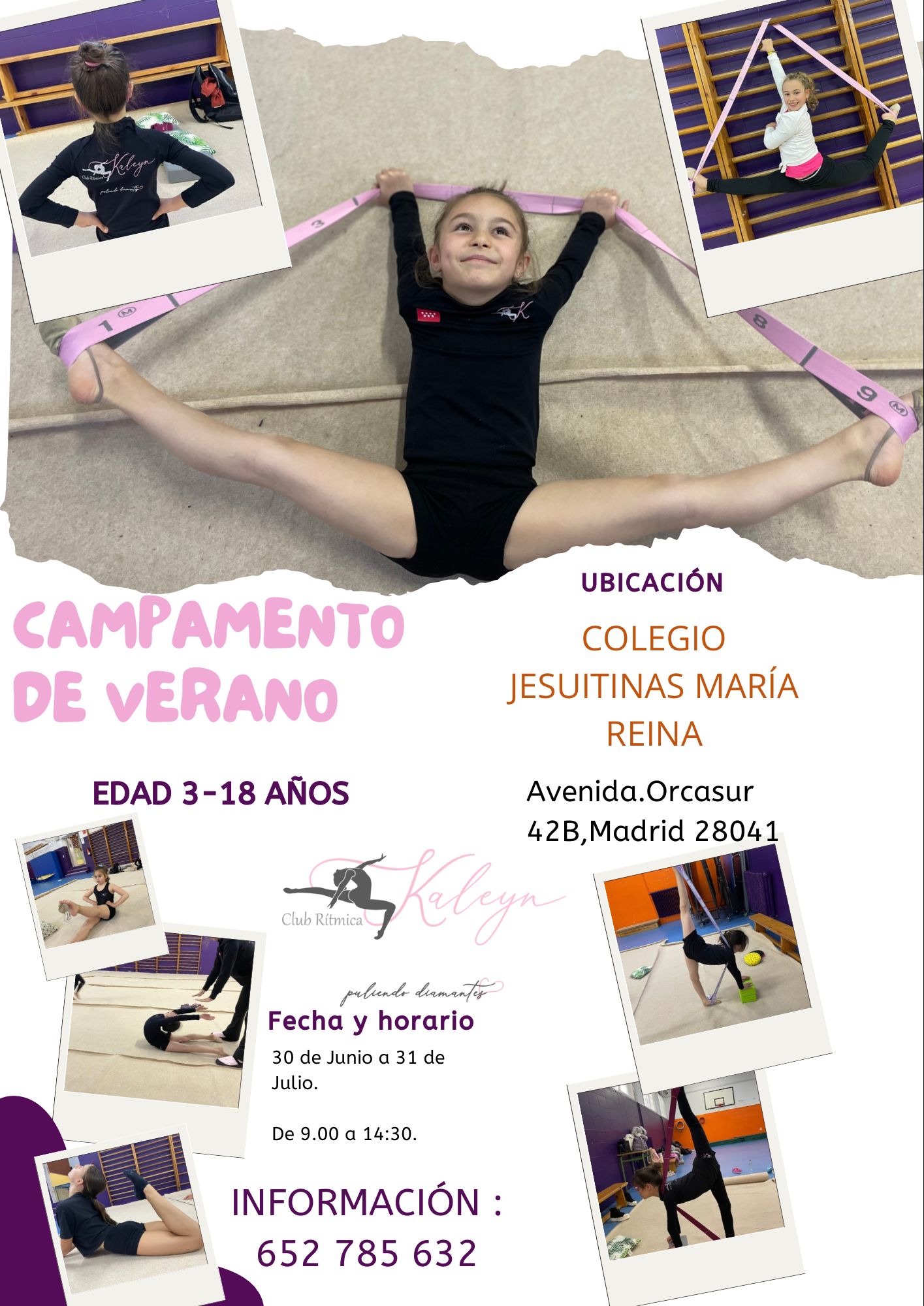 Campamento de verano de gimnasia rítmica CGR KALEYN 2025 1 Campamento de verano 2025 Club Rítmica Kaleyn